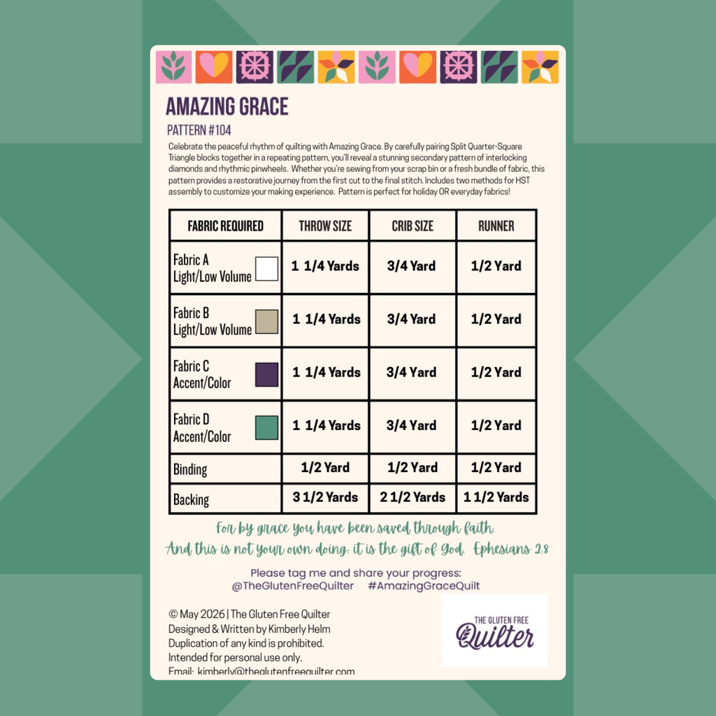 Amazing Grace DIGITAL Quilt Pattern