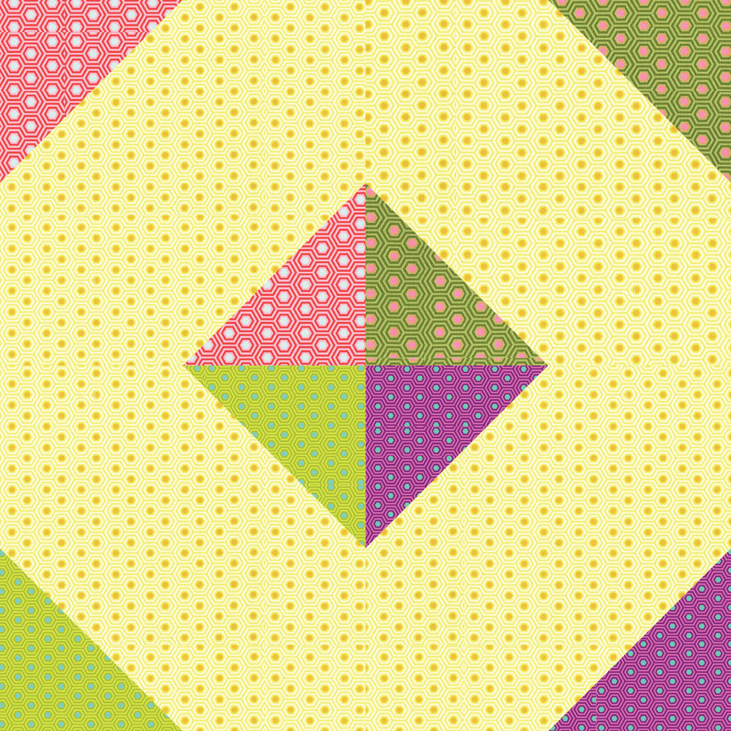 Pre-Cut Fabric Kit: Grace For Every Season: "Everybody's Good" Featuring Tula Pink Hexy Fabrics